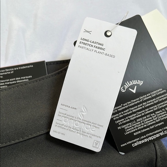 Black Cargo Golf Pants with Subtle Pattern - Picture 9 of 10